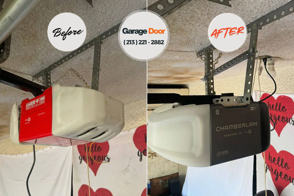 Before and after: garage door repair Mount Vernon, WA